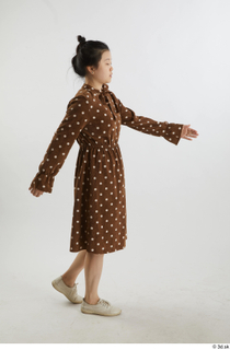 Aera  1 brown dots dress casual dressed side view…